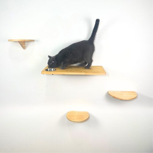 Arbre à chat mural suspendu, Le Gourmand de Plateforme ronde 30 cm